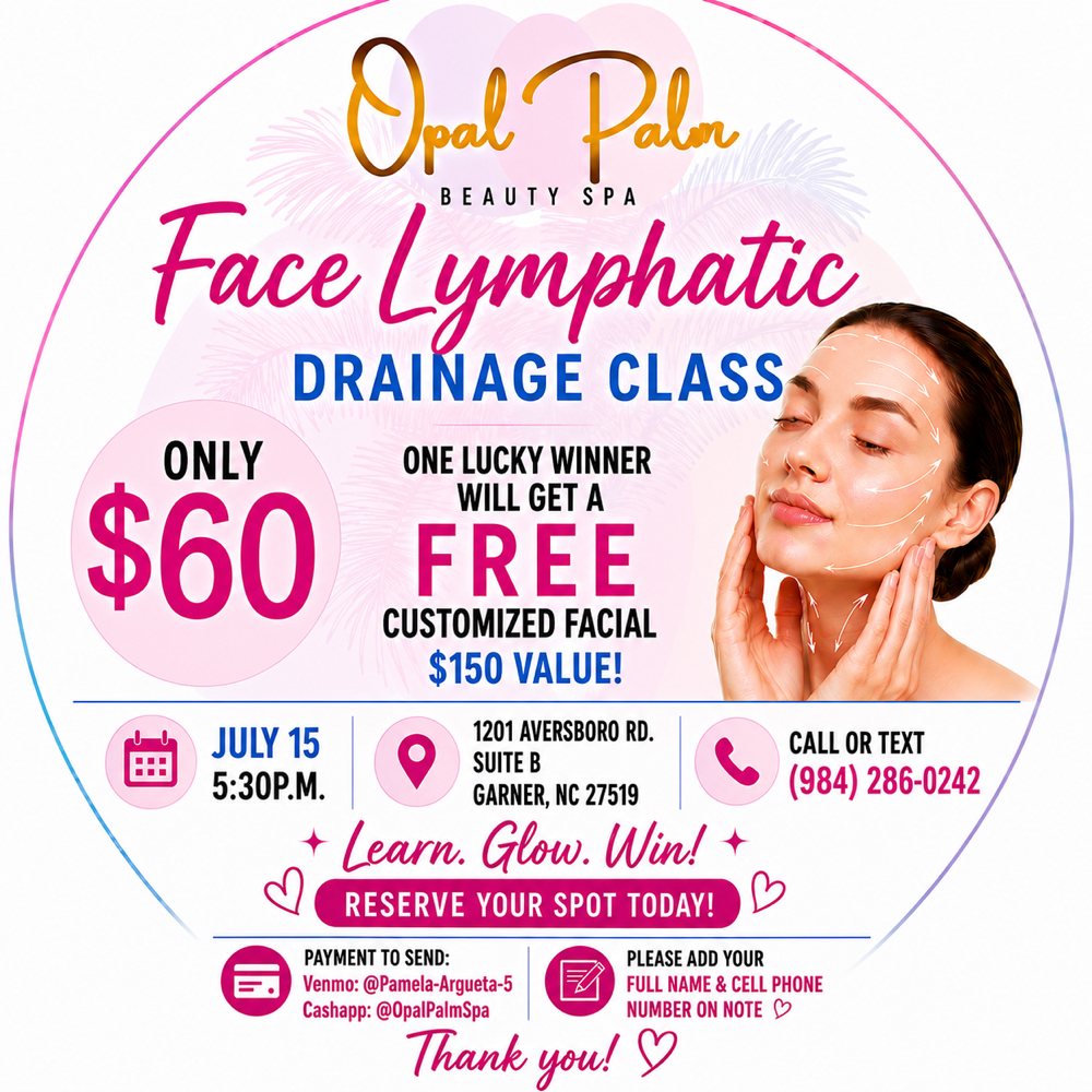 Classes at Opal Palm Beauty Spa in Garner, NC