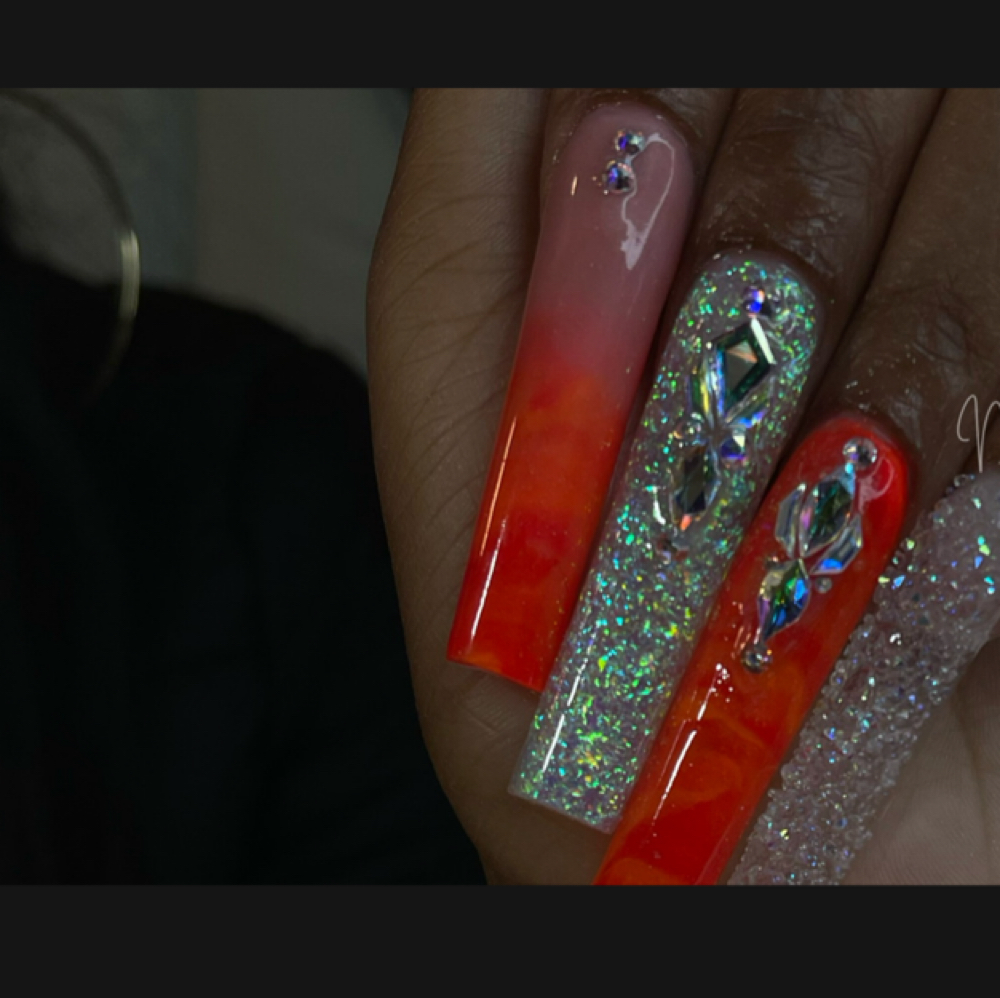 XXL French or Ombre Full Set at Queen’z & King’z Barber Salon in Murrieta, CA