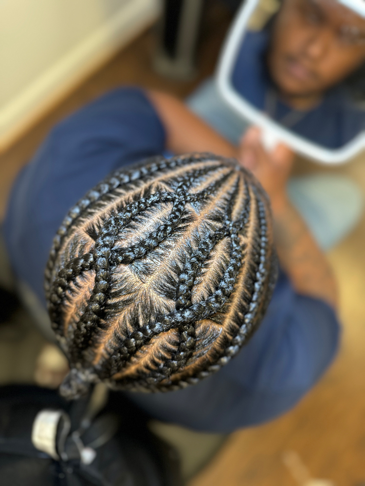 4-8 Men Stitched Braids
