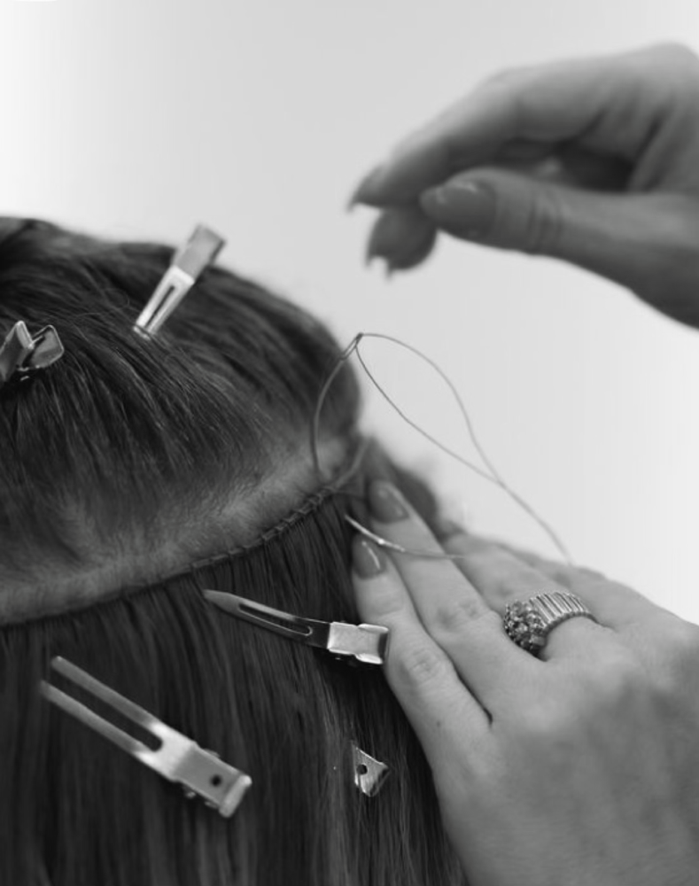 1 Row Beaded Weft Extensions at Local Beauty Co. in American Fork, UT