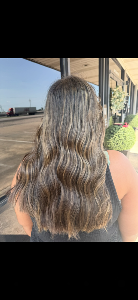 Root touch up partial highlight at HAIR BY SAY in Nederland, TX