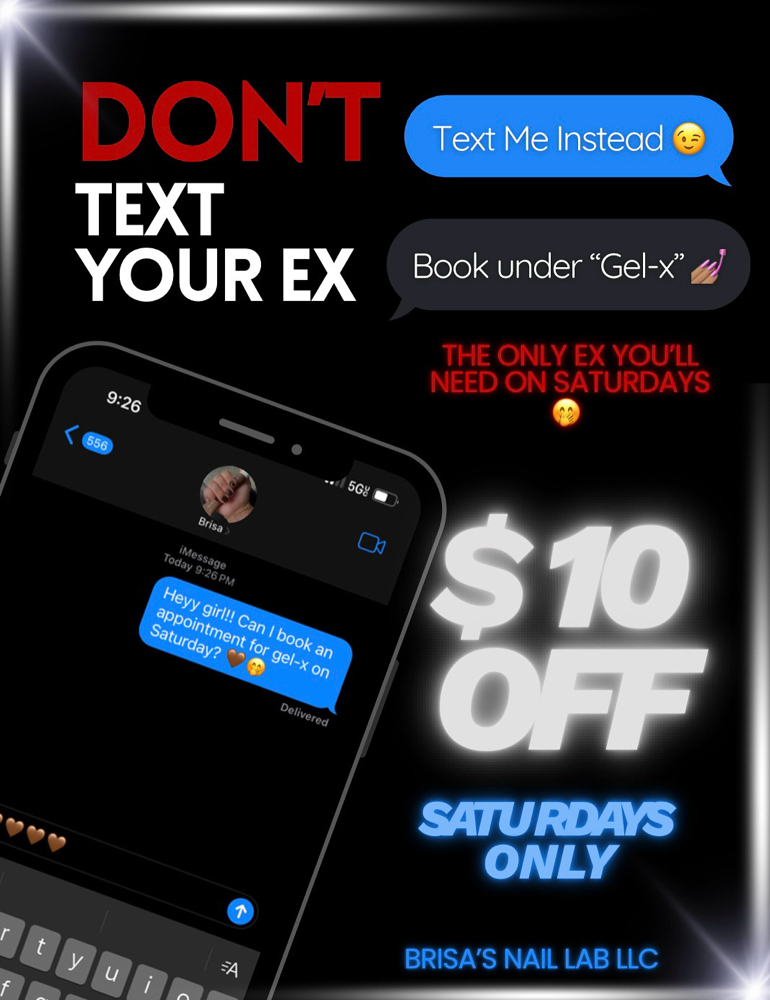 $10 Off Gelx Sets | Saturdays !