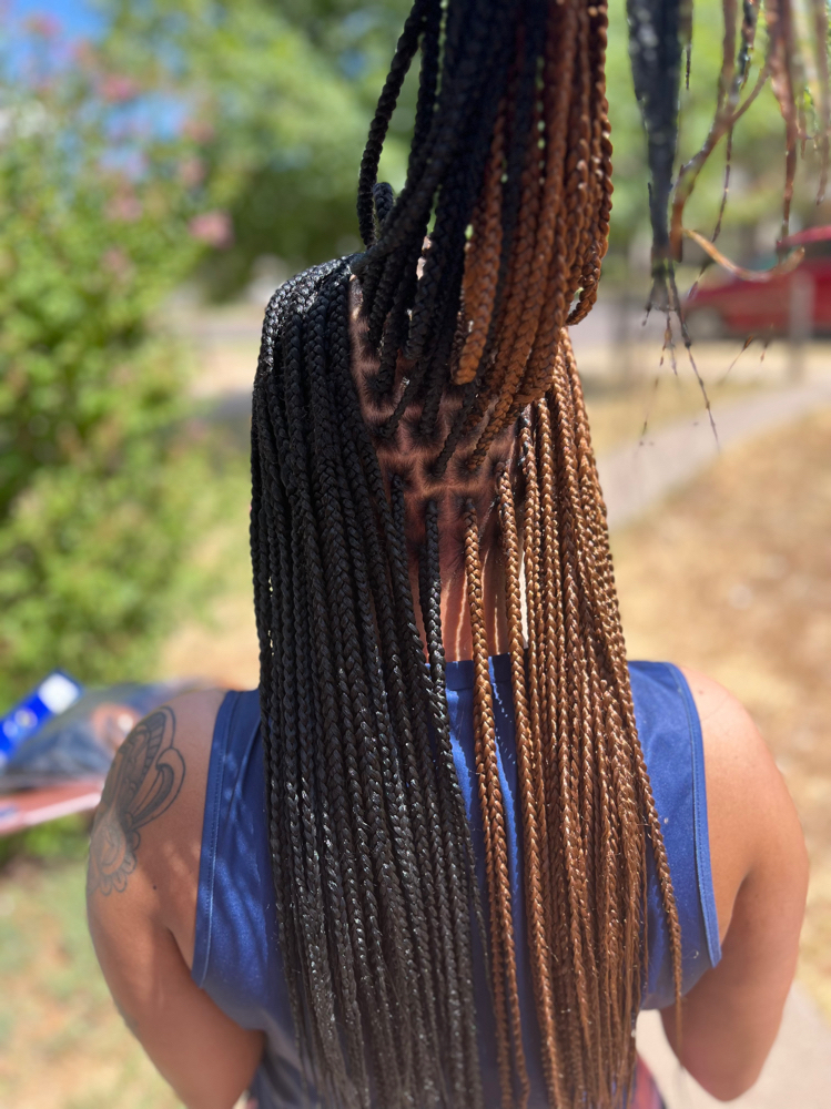 Box Braids/knotless-small at Monaye’s in Lubbock, TX