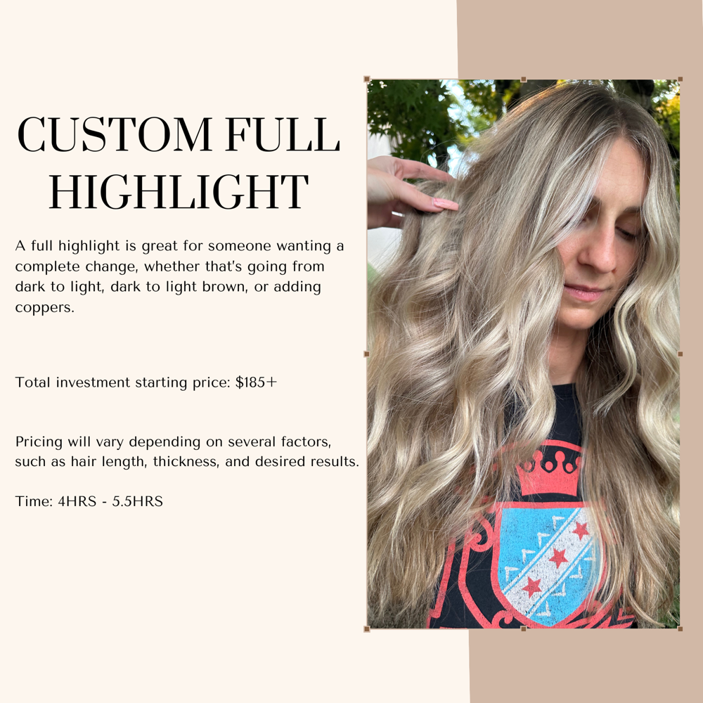 Custom Full Highlight + Haircut