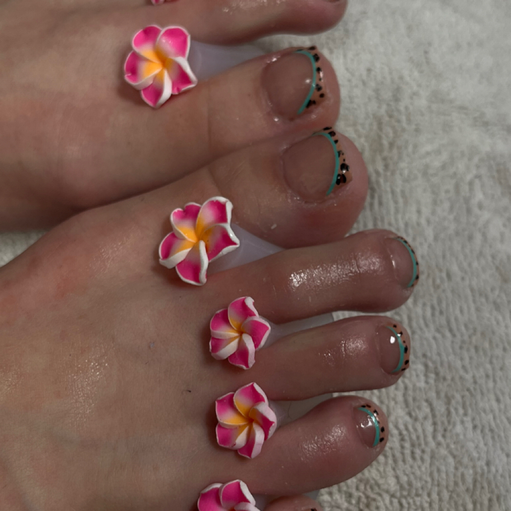 Acrylic Toes Pedicure at Izannastarnailz in Xeina, OH