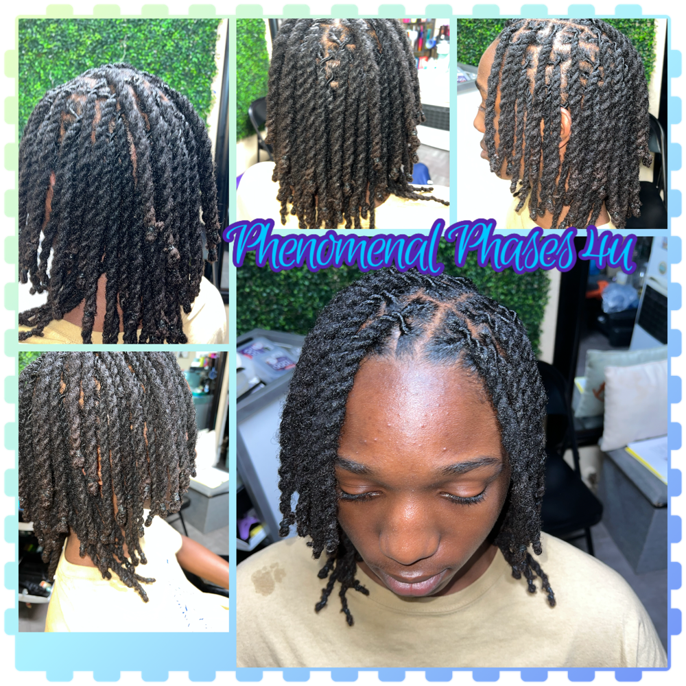 Retwist Locs Sm Sz w/ Style