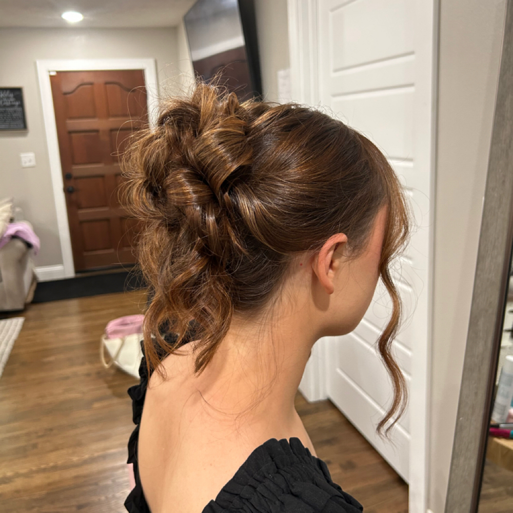 Bride + Bridal Party Hairstyling at The Hair Haven Salon in Greenbrier, AR