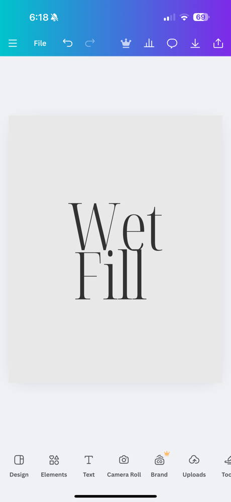 Wet Fill