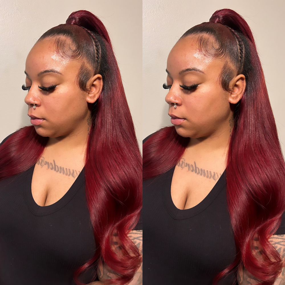 Half Up Half Down Quick Weave