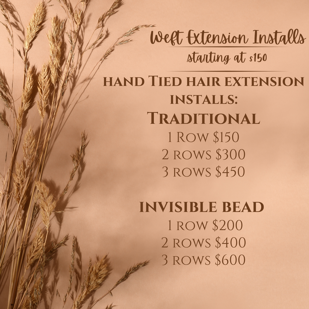 Handtied Weft Extension Install