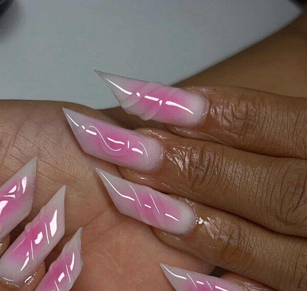 Lipstick nail Model at Tmnailz in Jonesboro, GA