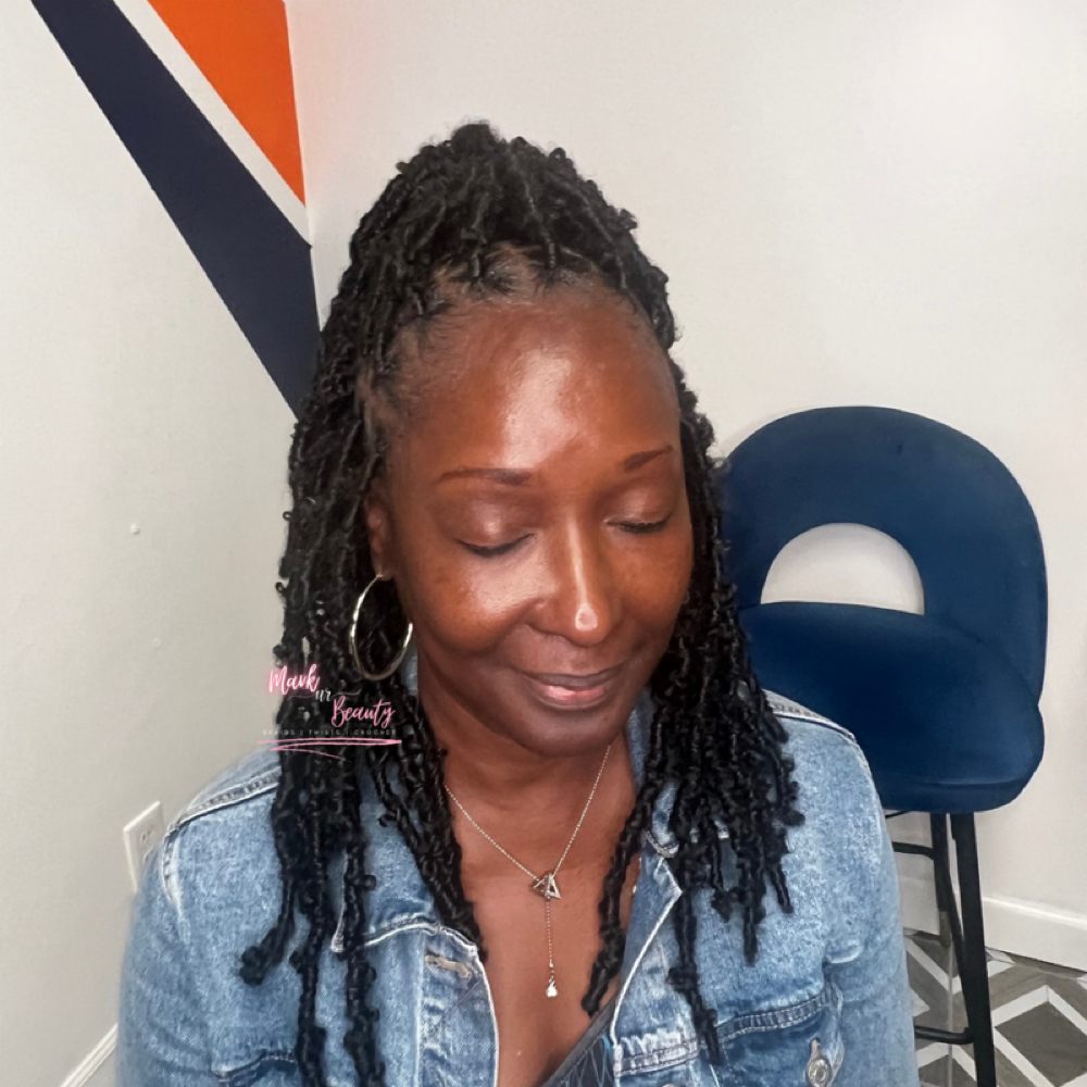 Crochet Bob Locs/w Singles In Frnt