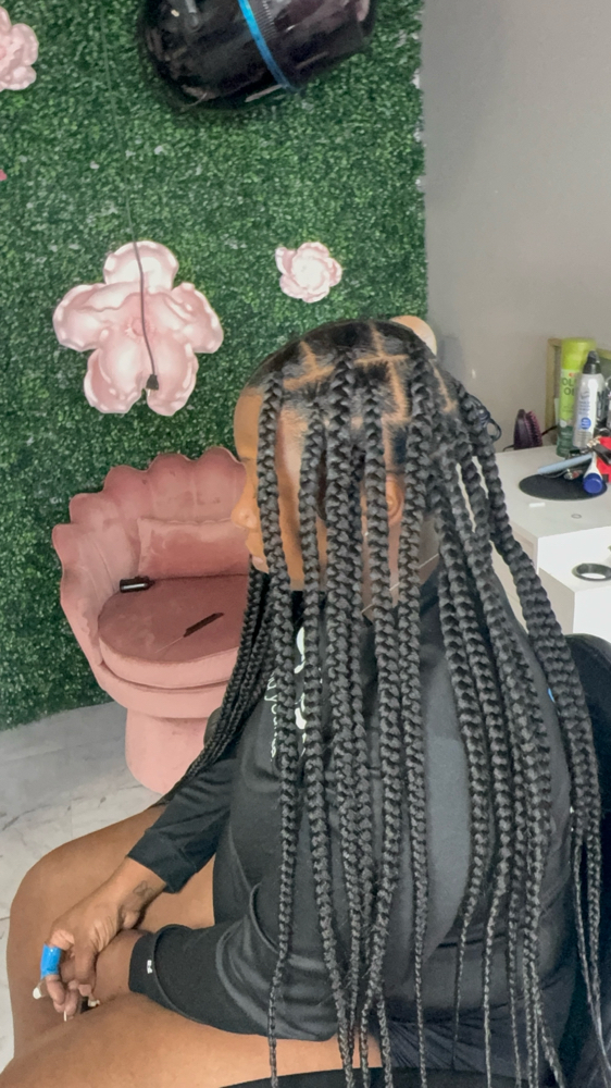 Large Knotless braids at Nicolestylez in charlotte, NC