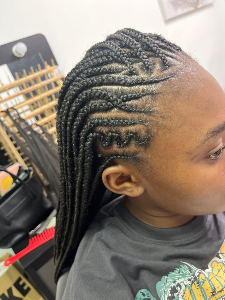 Design French Braids Knotless Kds