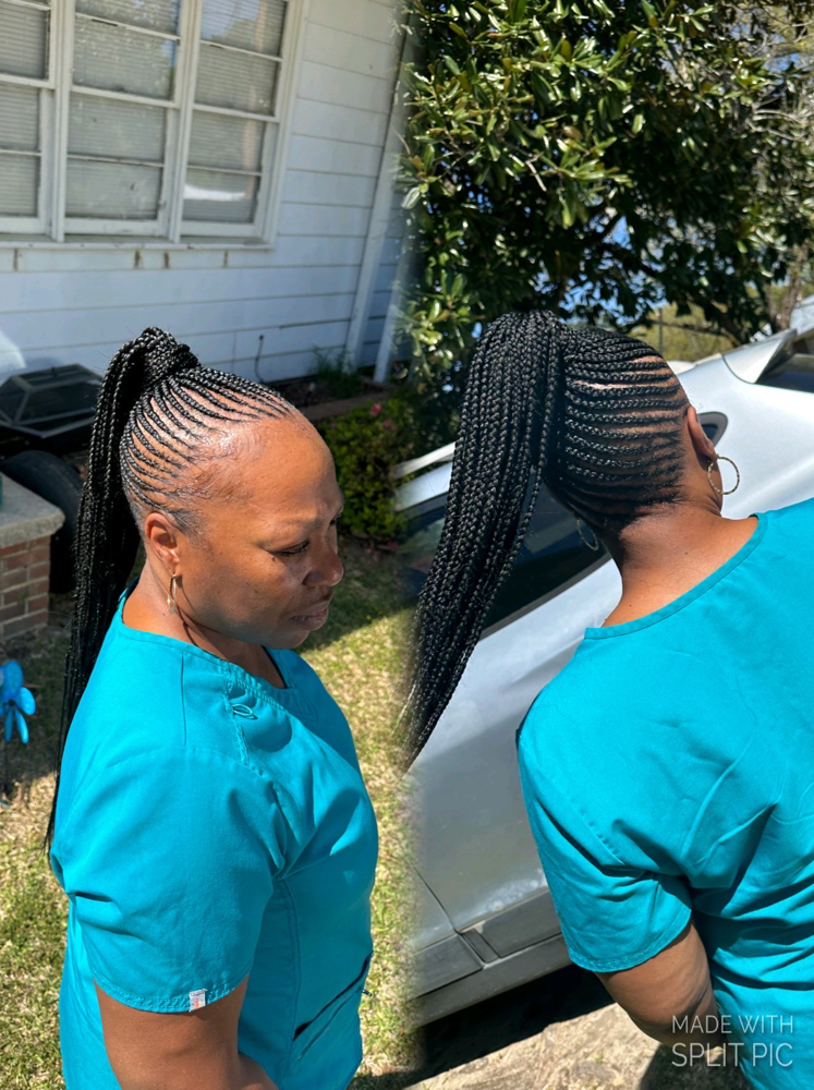 Feed In Ponytail