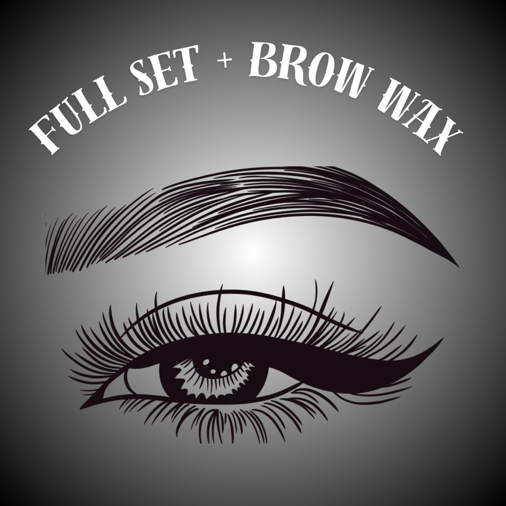 Lash Full Set + Brow Wax