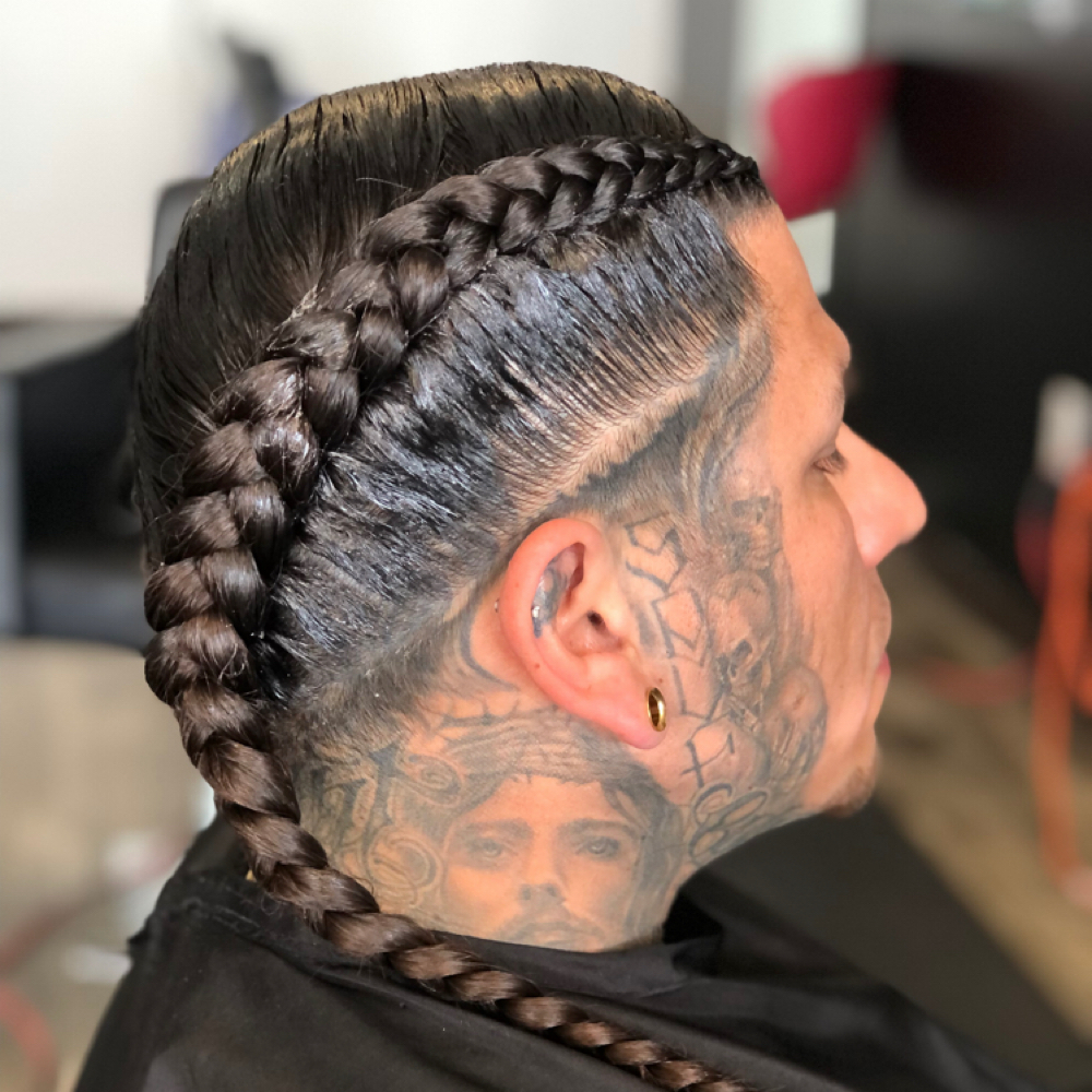 Man 2 Cornrows at Miracle Hands Beauty LLC in Long Beach, CA