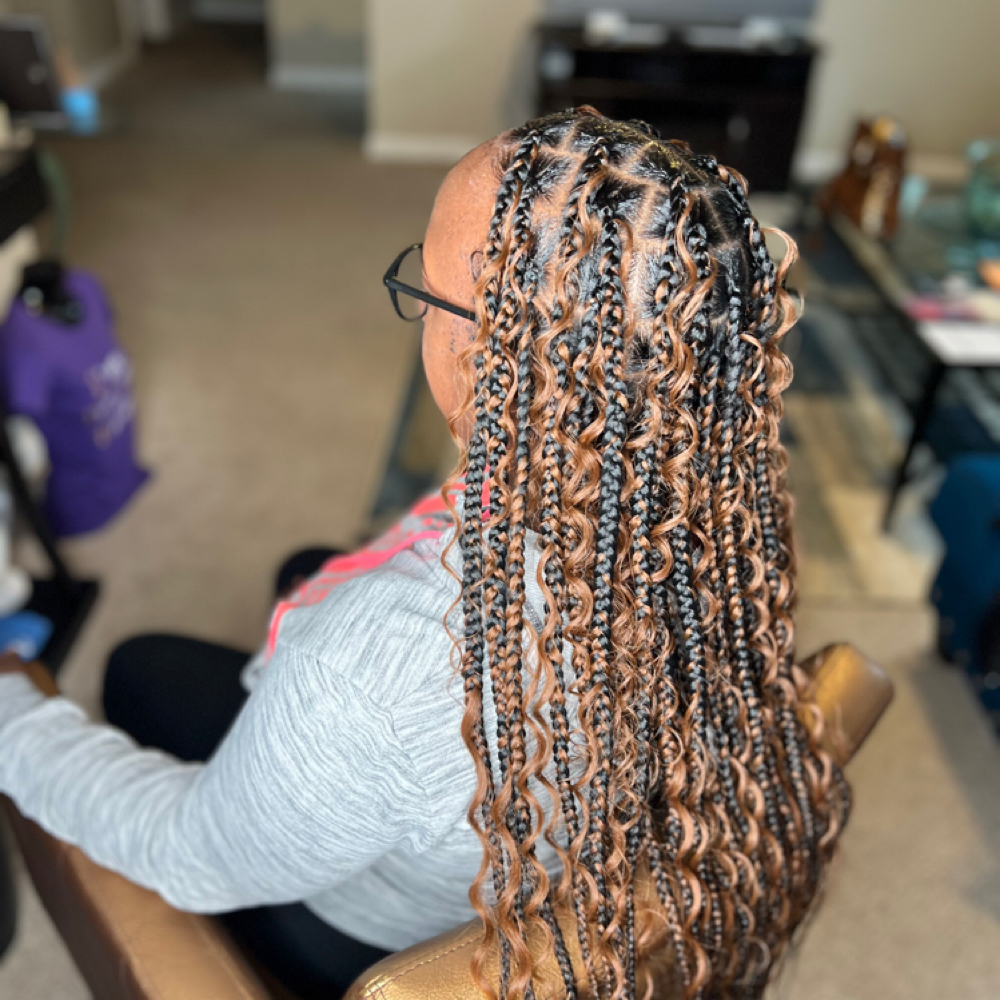 Med Boho Knotless braids