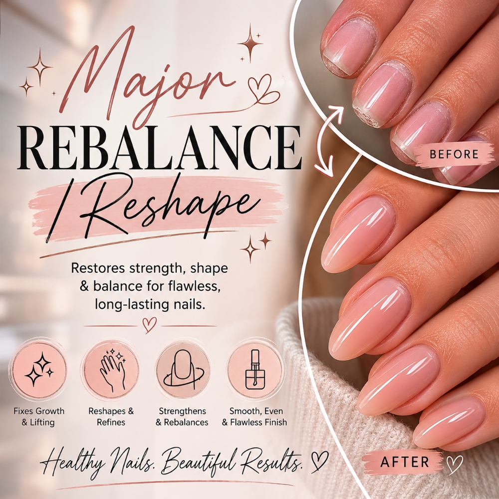 Major Rebalance / Reshape Fill at Regina's Hair & Nail Studio in Corning, CA