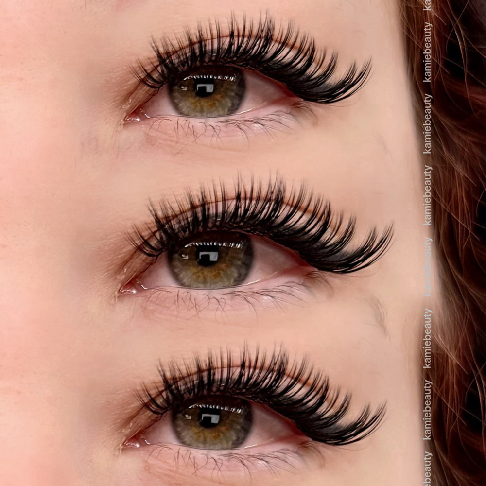 FULL SET HYBIRD WET LOOK at KAMIE BEAUTY EYEBROWS & LASHES in santa clara, CA