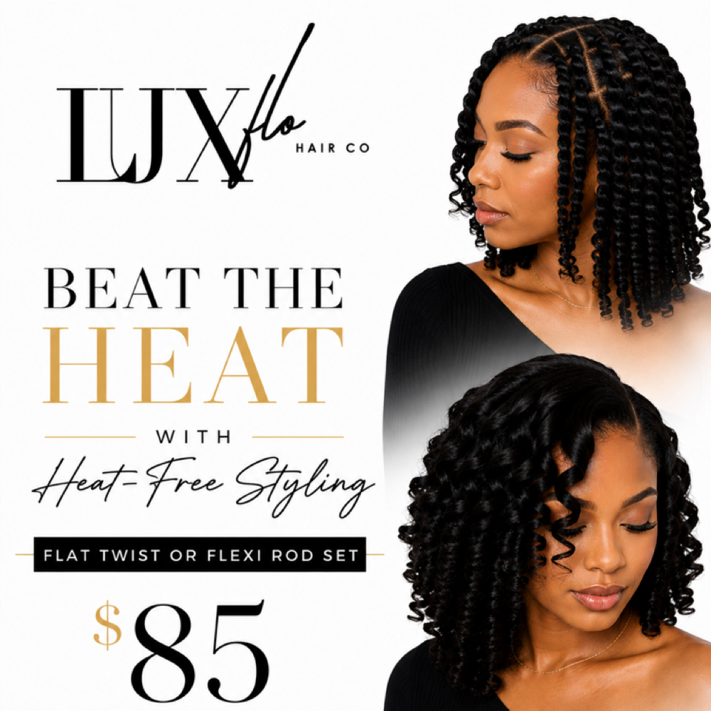 Flat Twist / Flexi Rod at Lux Flo Hair Co in Charlotte, NC