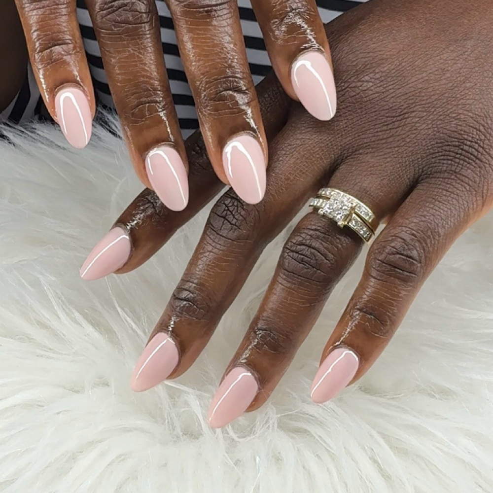 Signature Gel-X Set, Medium Almond at Sparkling Tips Studio in Raleigh, NC