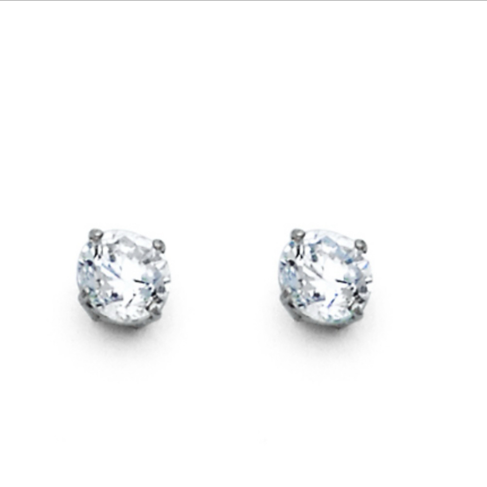 4mm CZ Tiffany 14k White Gold at Airbella in Columbus, OH