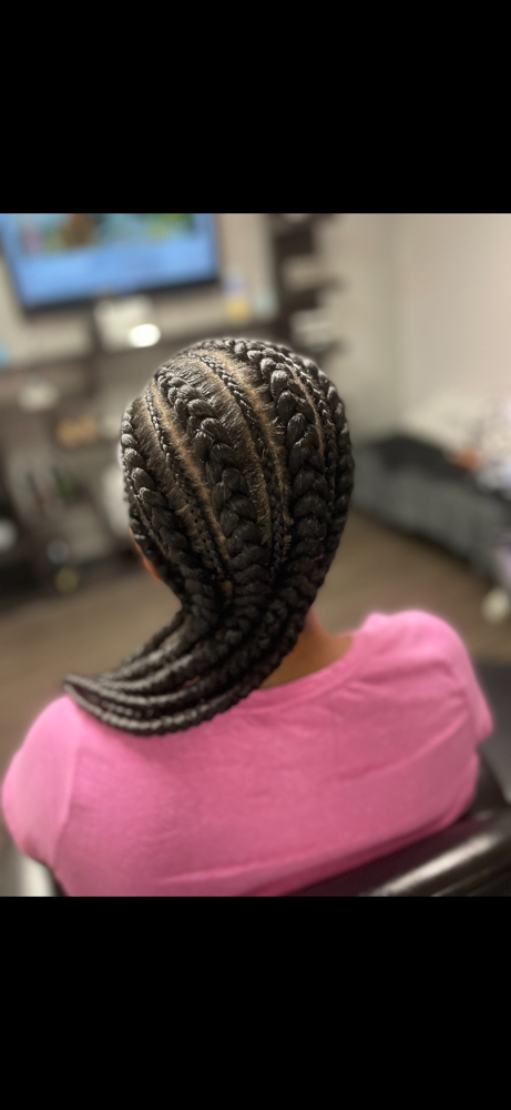 Cornrows (with hair added)