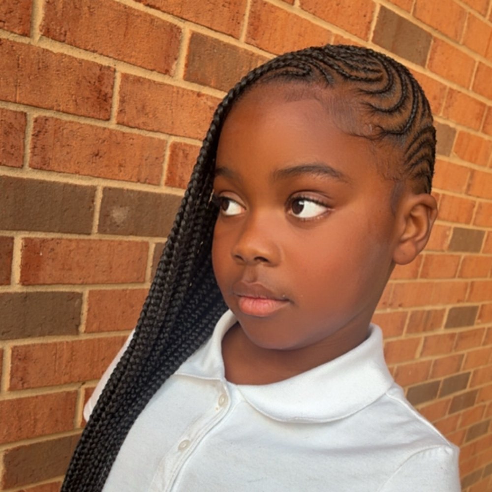 Kids Side Braids at Boobabe Braidn Bar in Oxon Hill, MD