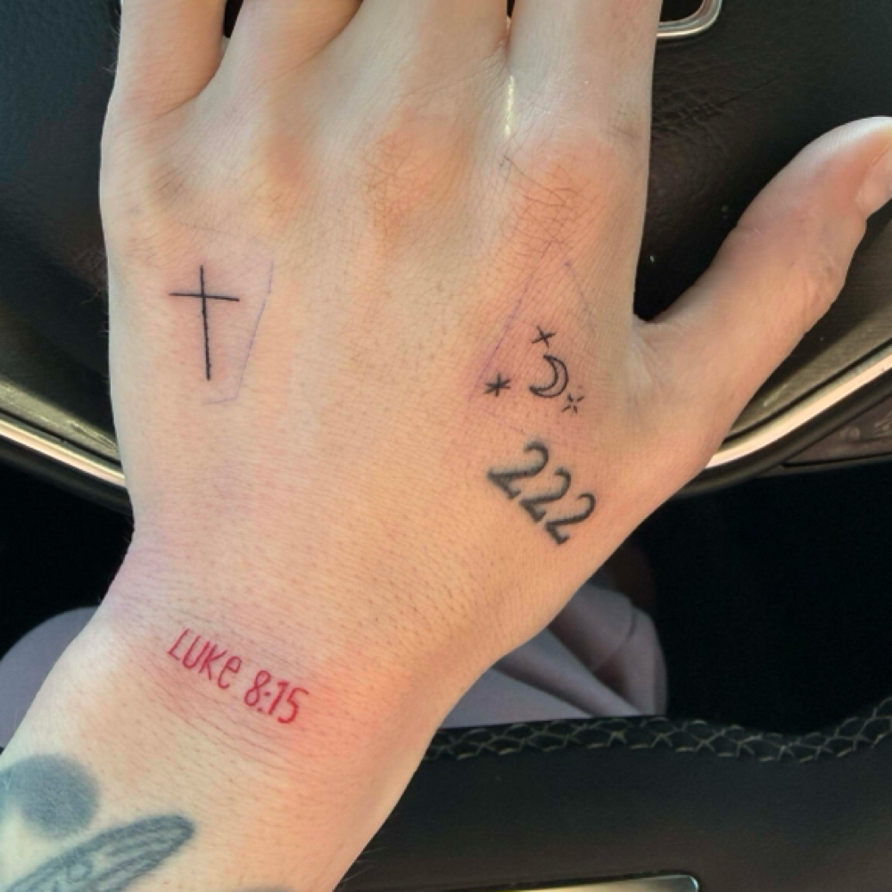 Hand Tattoo-Message Before Booking at Kouture Esthetics in Princeton, WV