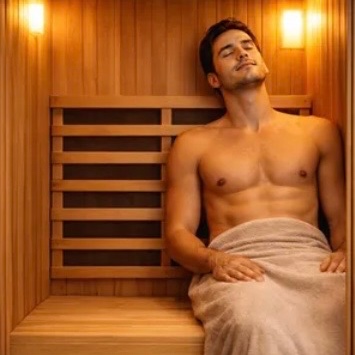 Infrared sauna at Glo Body Co. in Trenton, MO
