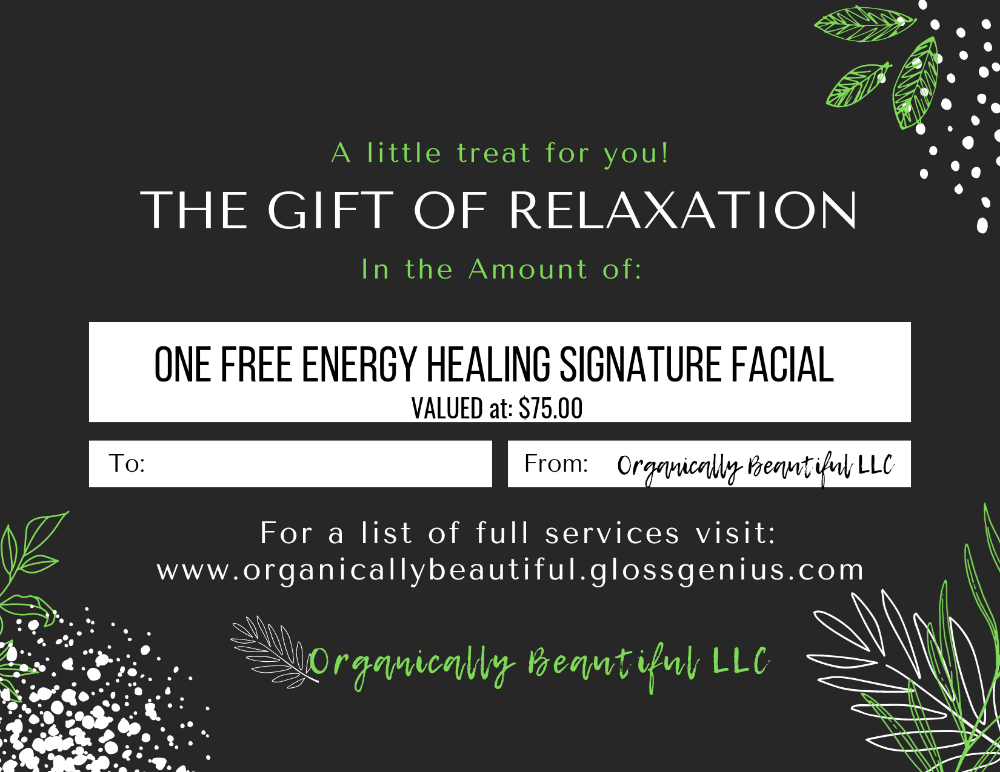 Glow Certificate at Organically Beautiful LLC in Green Bay, WI