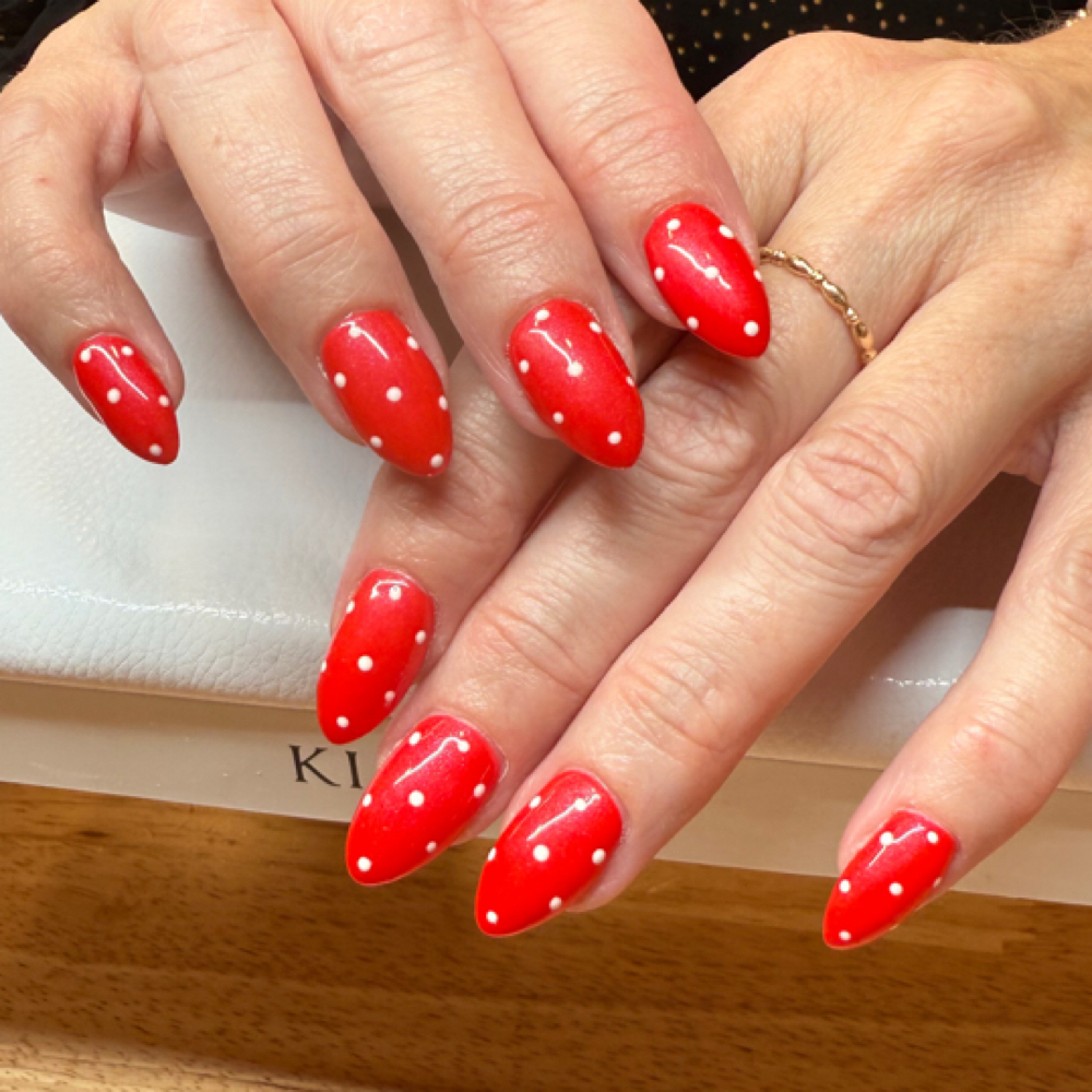 Polka Dots Add On at Knox Nailology in Clinton, TN