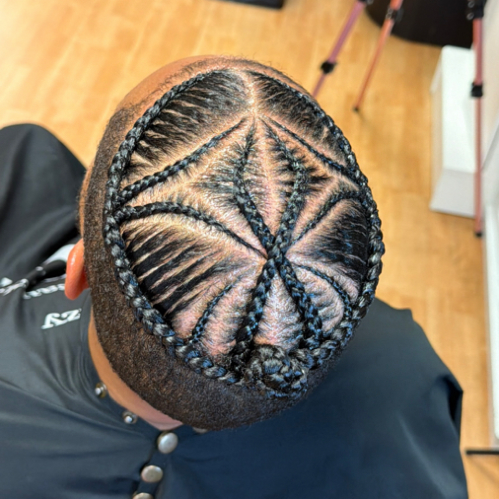 Cornrow With Designs at Deserving Beauty in Middletown, CT