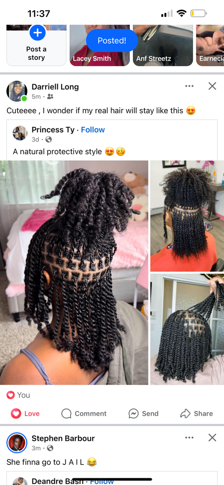 Two Strand Starter Locs w Marely
