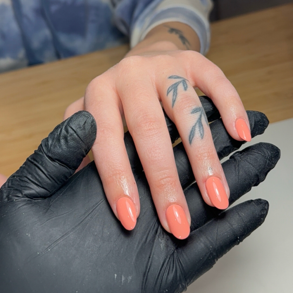 Soft Gel- Base or Solid color at espinalnails in Northborough, MA