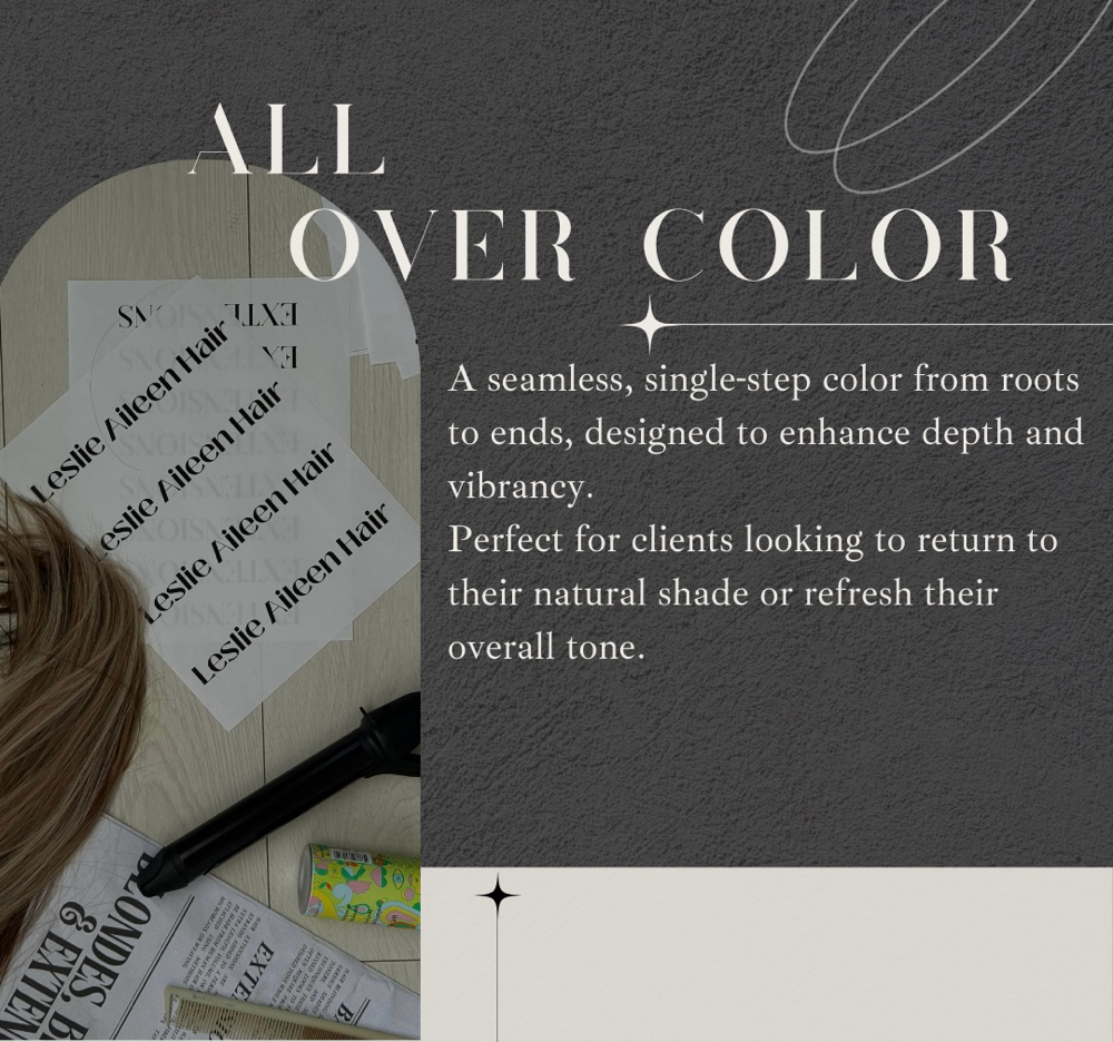 All Over Color (Single Color) at Leslie Aileen Hair in Plano, TX