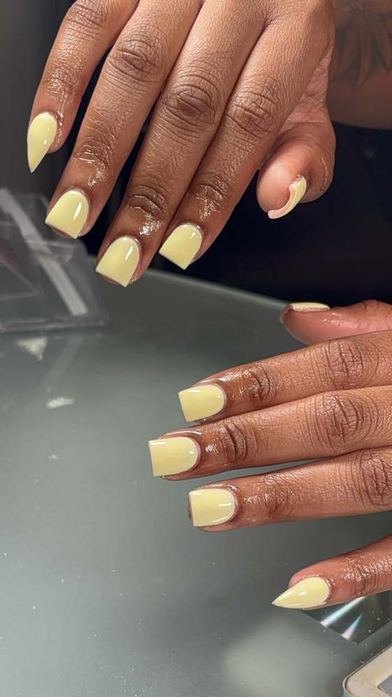 One Color Full Set at nailsbymal3iah in Americus, GA