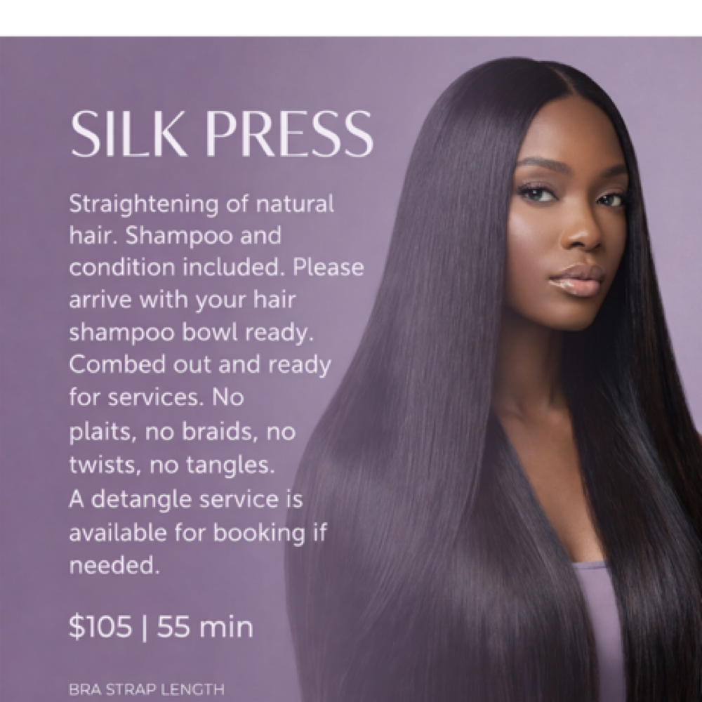 Silk Press( Bra Strap Length) at Hair by J’Rena’ in Lawrenceville, GA