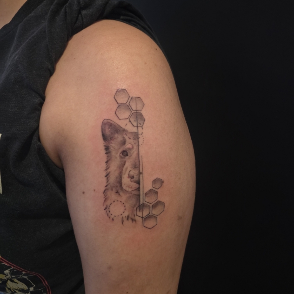 Black And Grey Small Tattoo at Gudeahn Art Tattoos in Englewood, CO