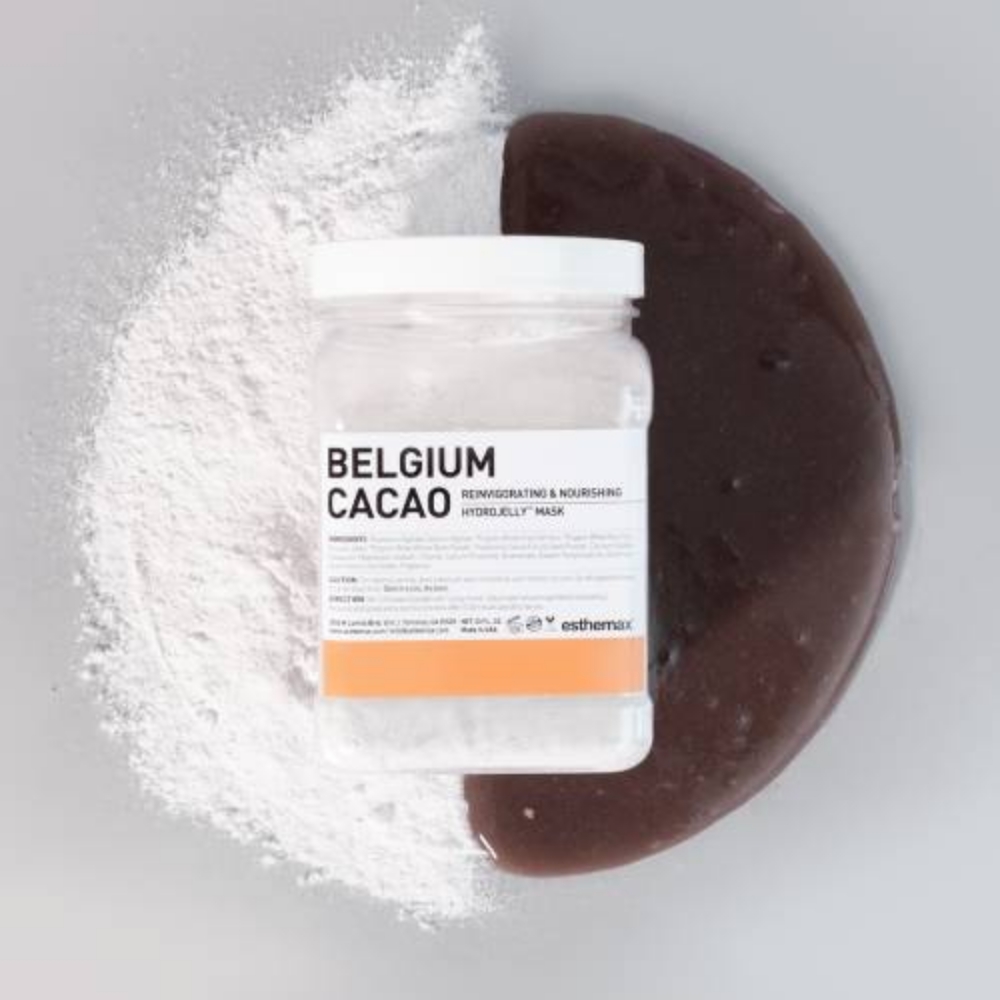 Belgium Cacao Hydro Jelly Mask at The Glow Club Esthetics Studio by Shannon the Esthetician in Bellevue, NE