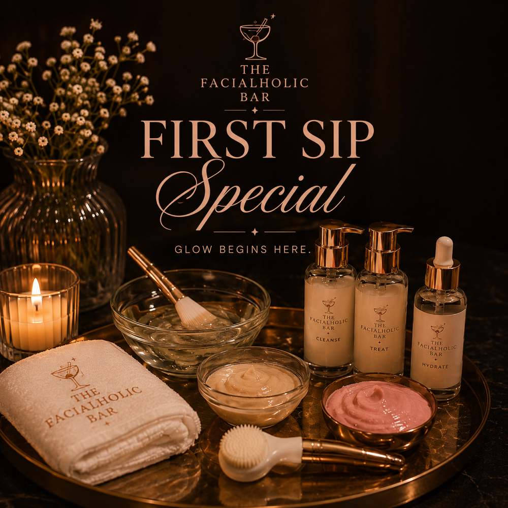 First Sip Special ✨🥂 at The Facialholic Bar in Houston, TX