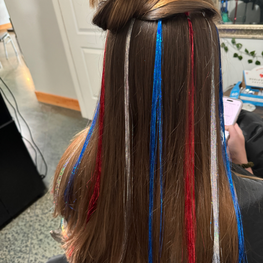 Hair Tinsel - BR at Meraki Hair Studio in Russellville, AR