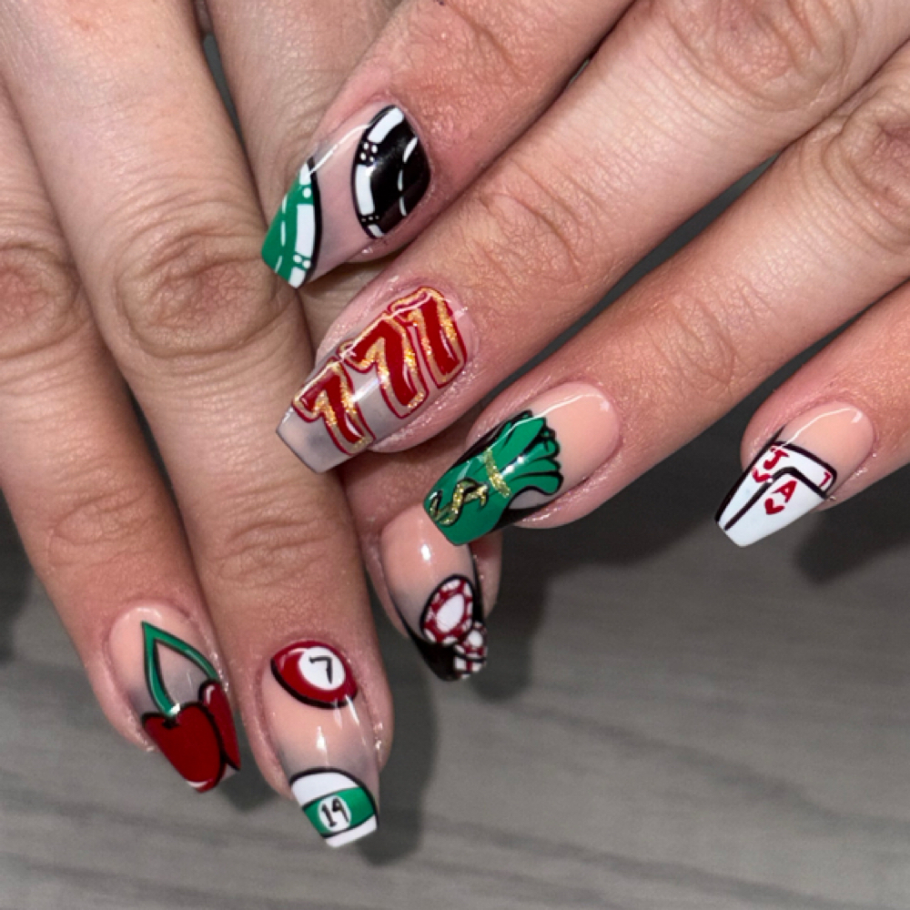 Sculpted Acrylic Fullset Short at Vibe Salon in Reno, NV