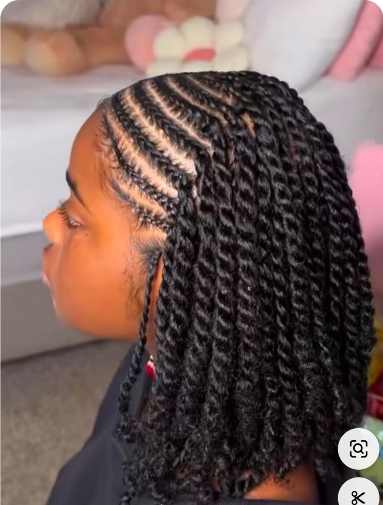 NATURAL TWIST/FEED IN BRAIDS