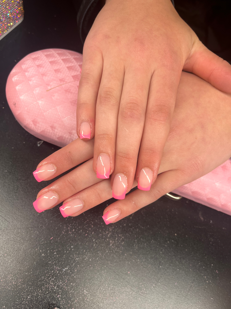 Hand Drawn French Tips at Lash Nostalgia in Patterson, MO