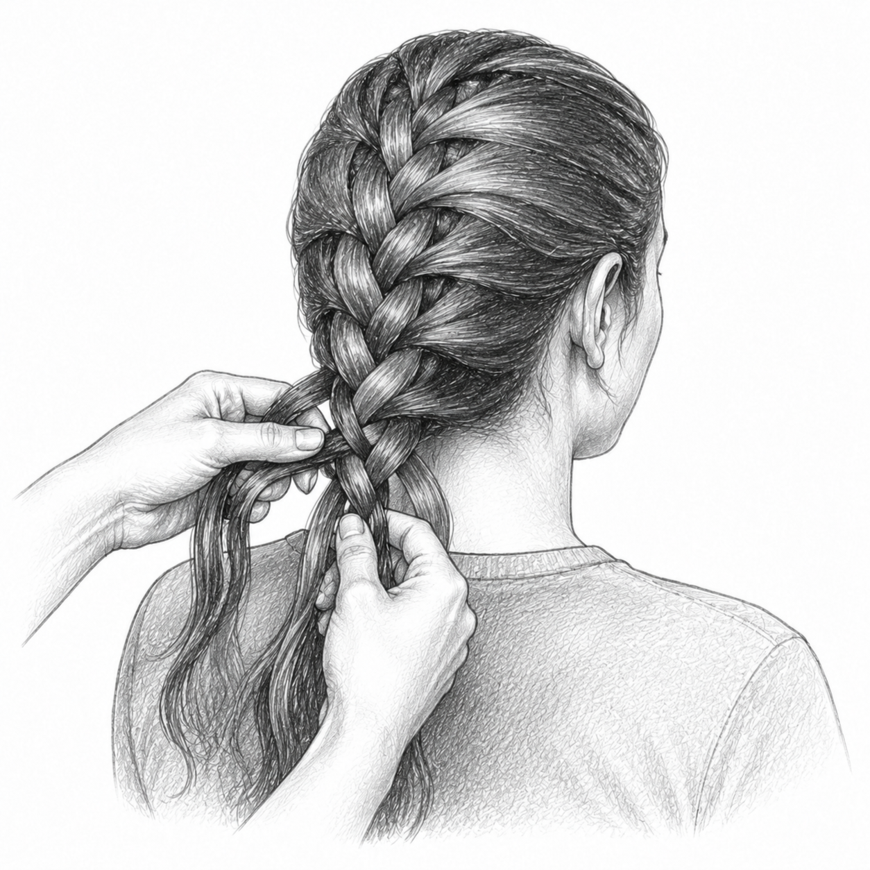 Braiding at Dusti's Speakeasy Salon in Rensselaer, IN