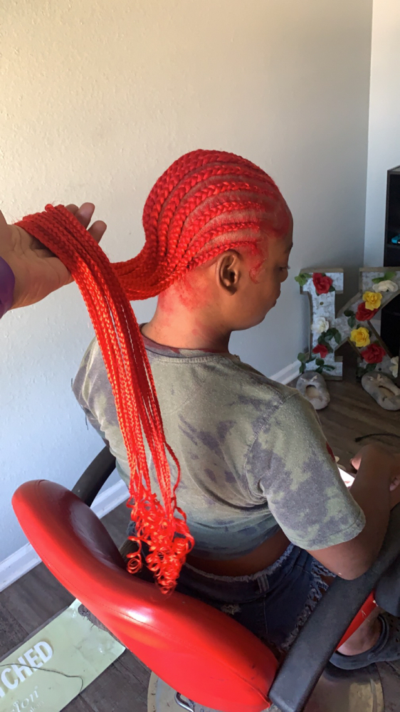 Small Feed Ins To The Back at Hair Hustlaaa! in Humphrey, AR