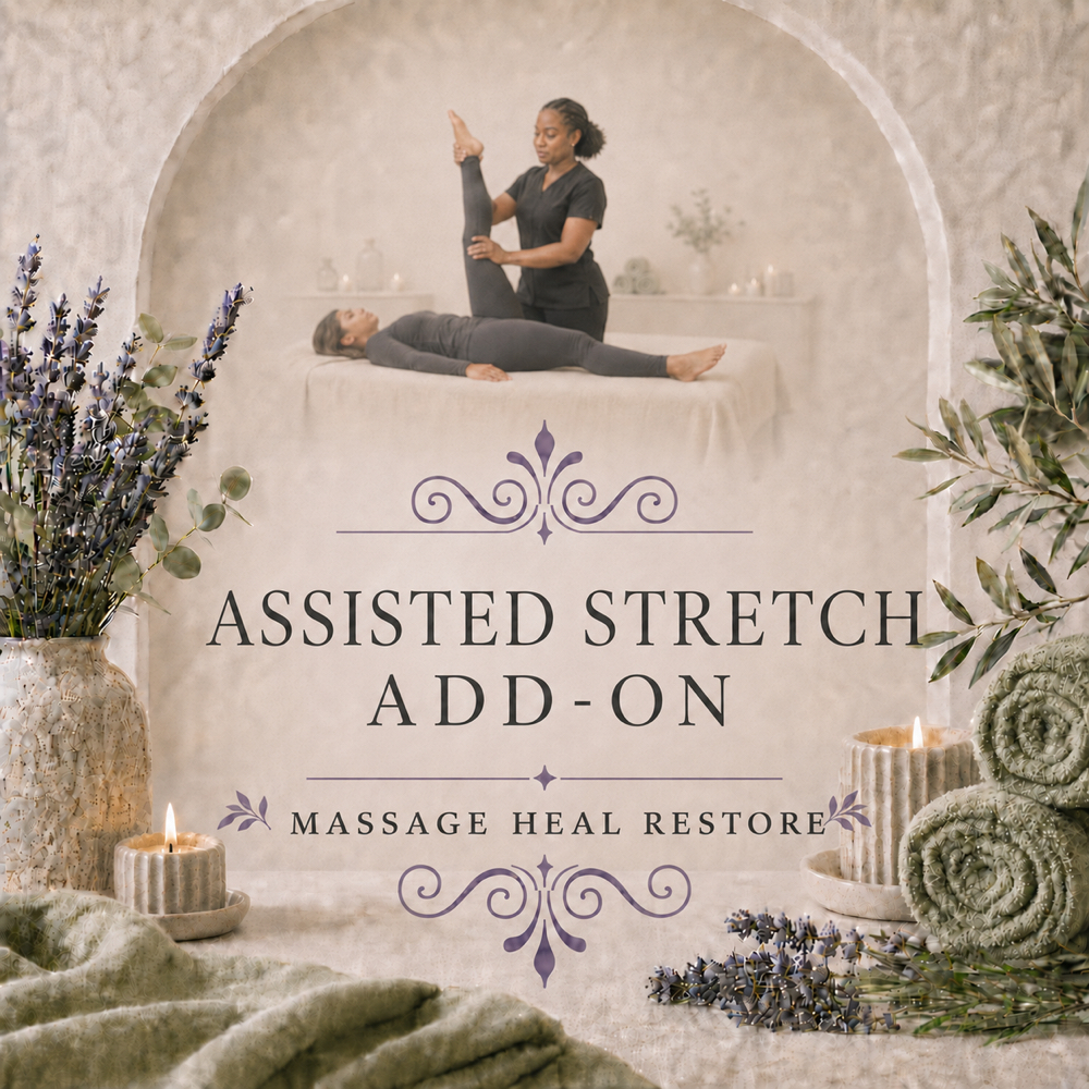 Stretching add on at Massage Heal Restore, LLC in hypoluxo, FL