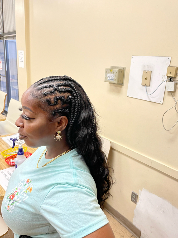 Freestyle Weave Braids With Tracks